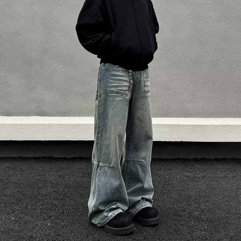 Unseen Echoes Urban Drift, Stitched Real Jeans