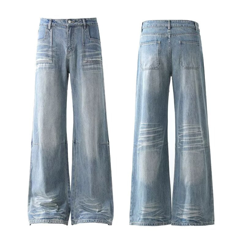 Unseen Echoes Urban Drift, Stitched Real Jeans
