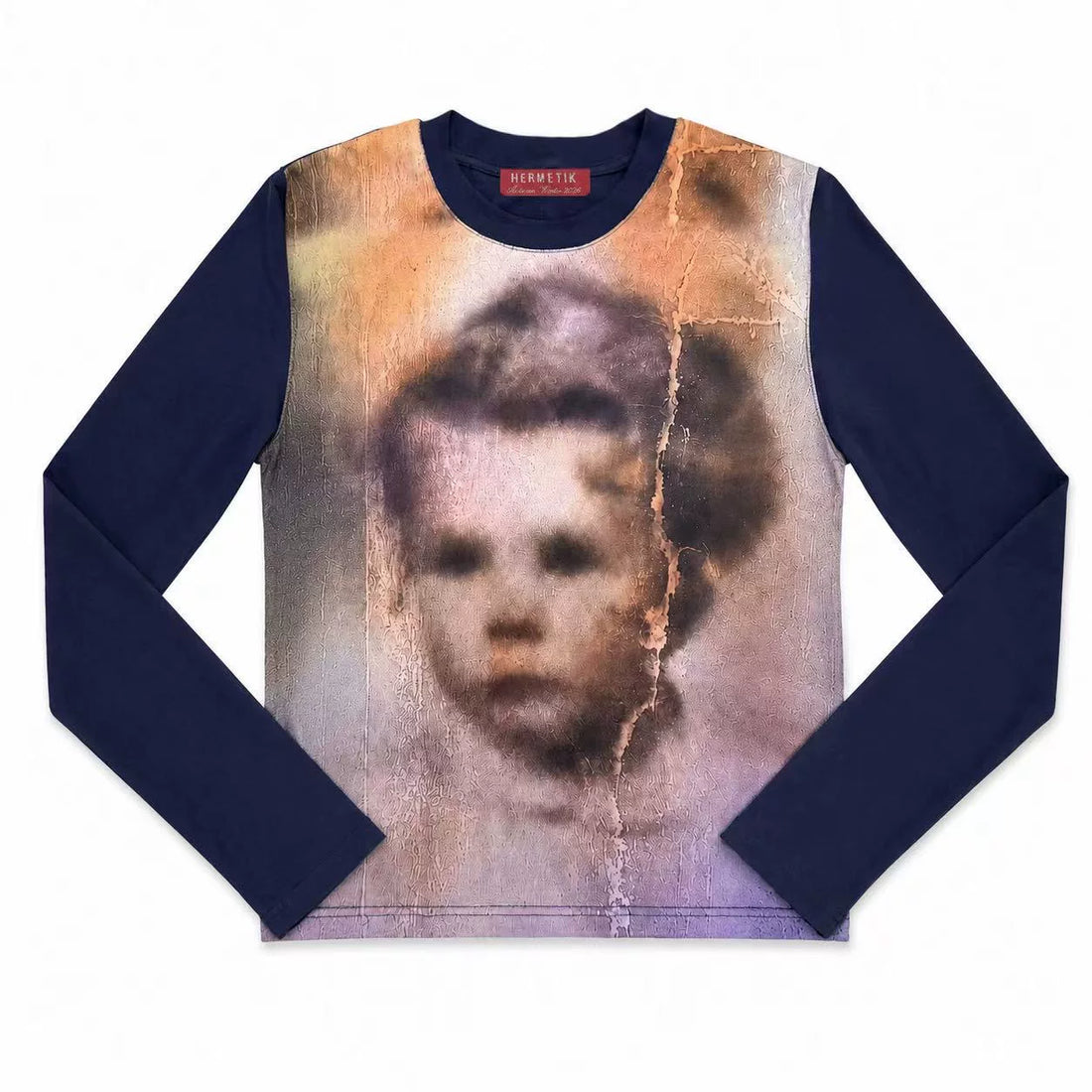 Ink navy AokLok portrait long sleeve, flat lay