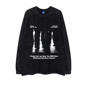 Street Philanthropist Lonely people Vintage Blurred Phantom Retro Street Long Sleeves Shirt