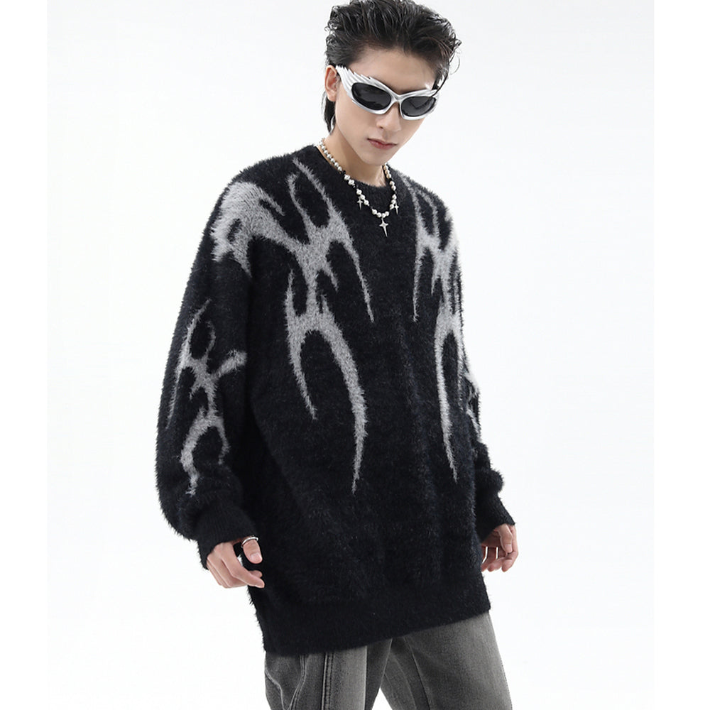 OOC' High Street Devil Pattern Jacquard  Sweater