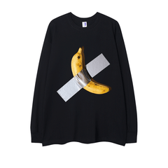 Street Philanthropist Artistic Banana Design Long Sleeve Shirt Details