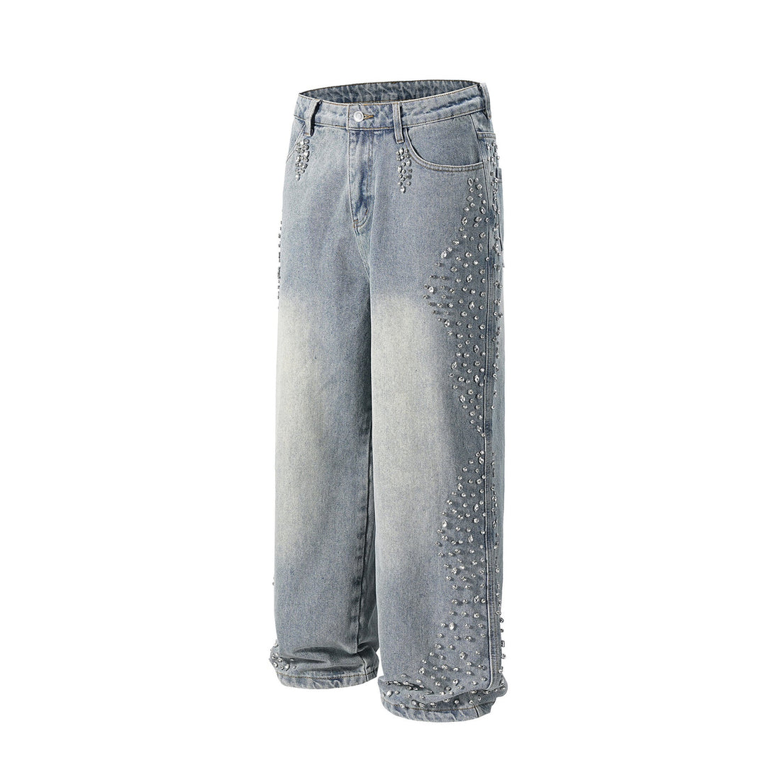 LoopStone Crystal Wash Wide-Leg Jeans