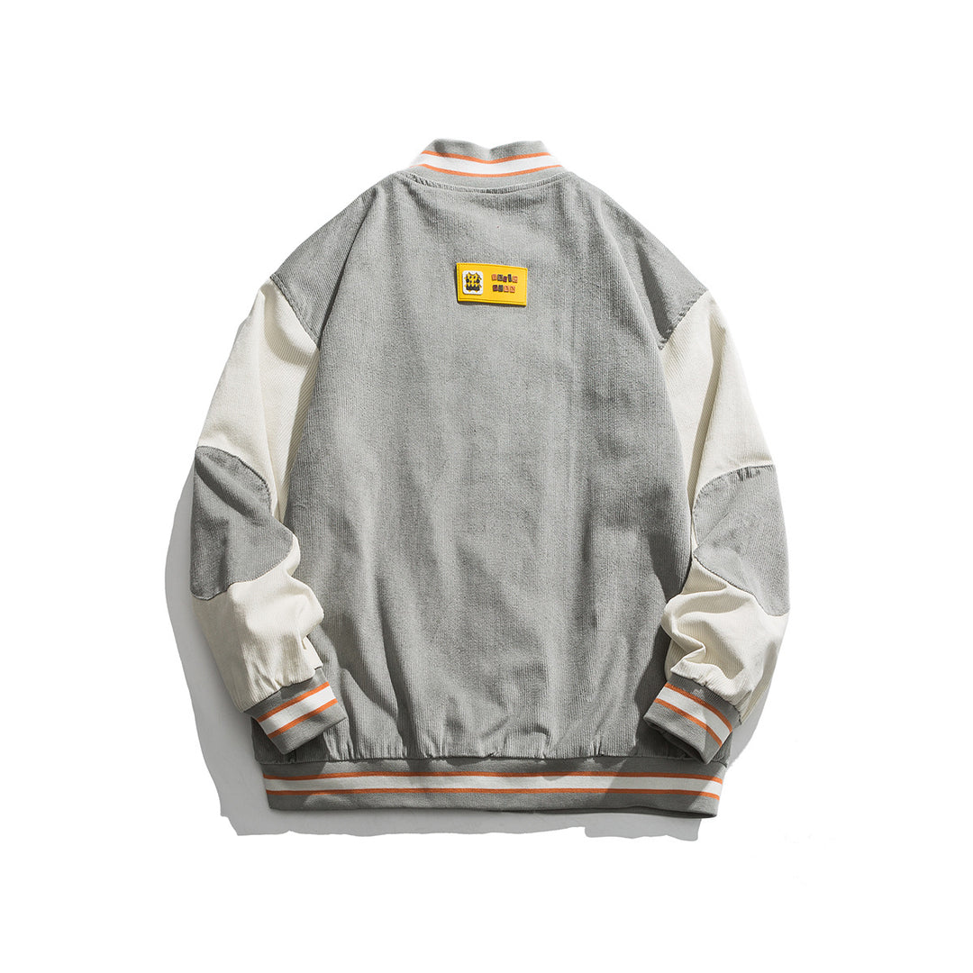 Urban Patchwork Distressed Varsity Jacket
