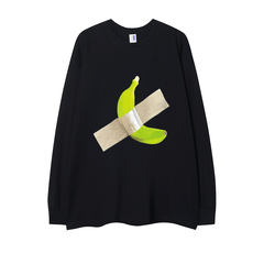 Street Philanthropist Artistic Banana Design Long Sleeve Shirt Details