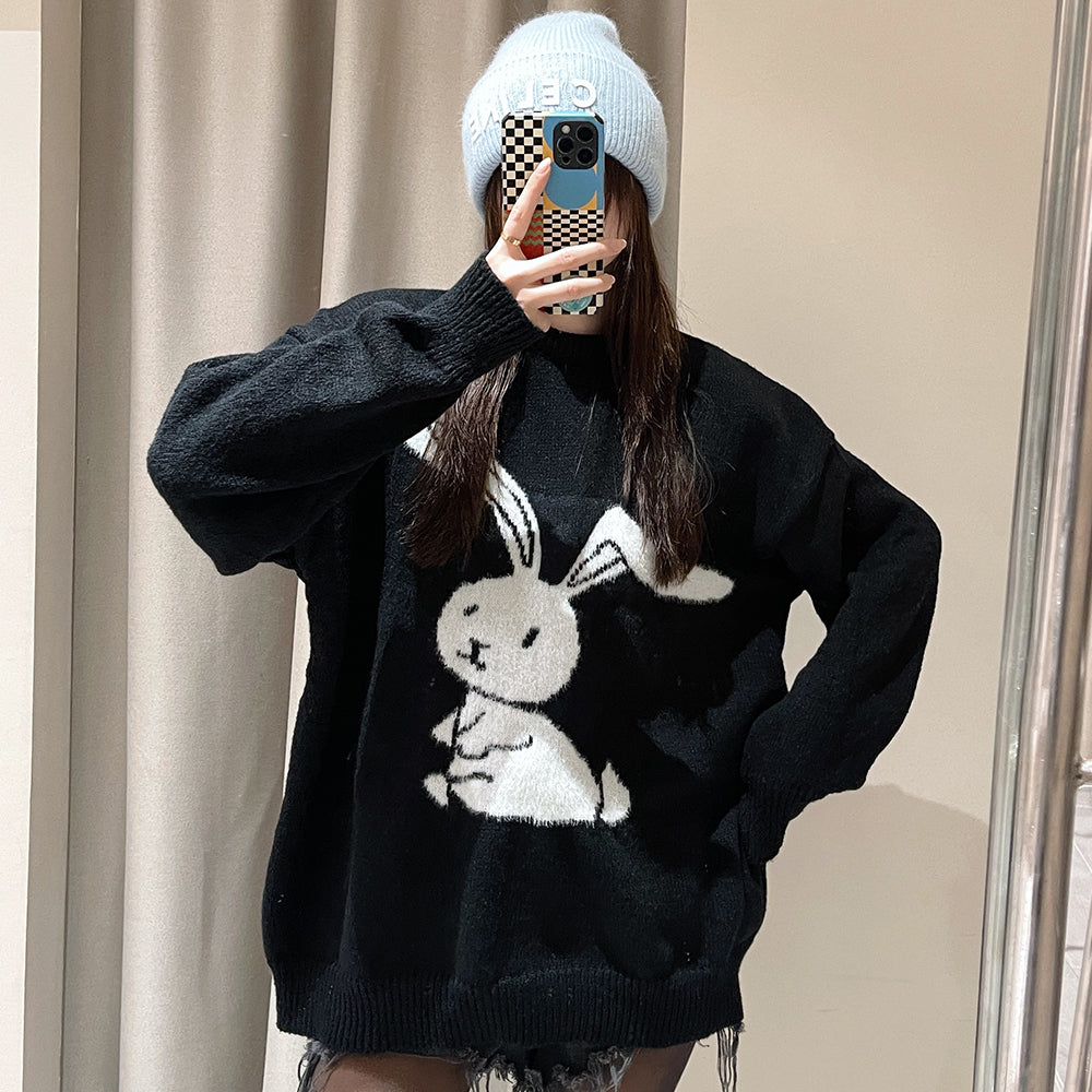 Cute Head-up Bunny Sweater
