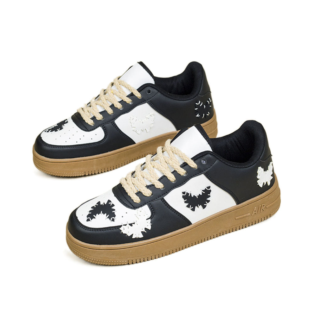 Street Butterfly Patchwork Court Sneakers