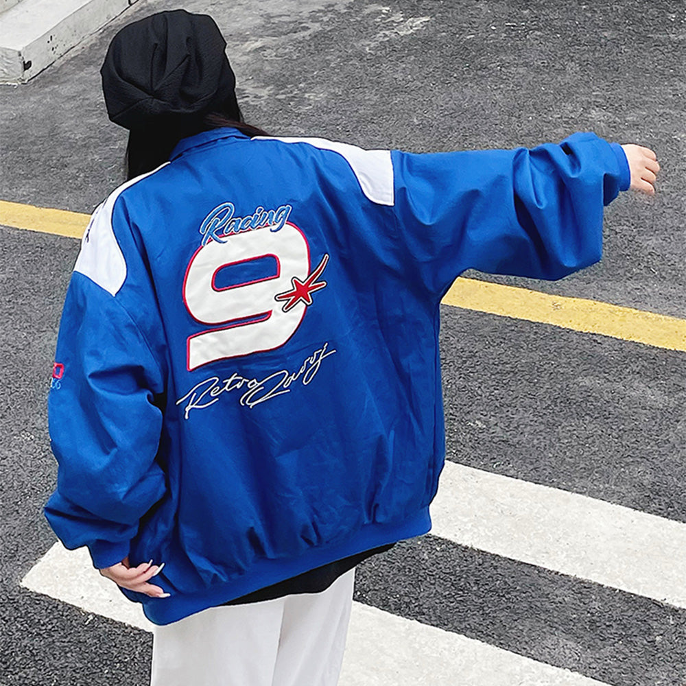 Hip Hop Flame Letter Jacket