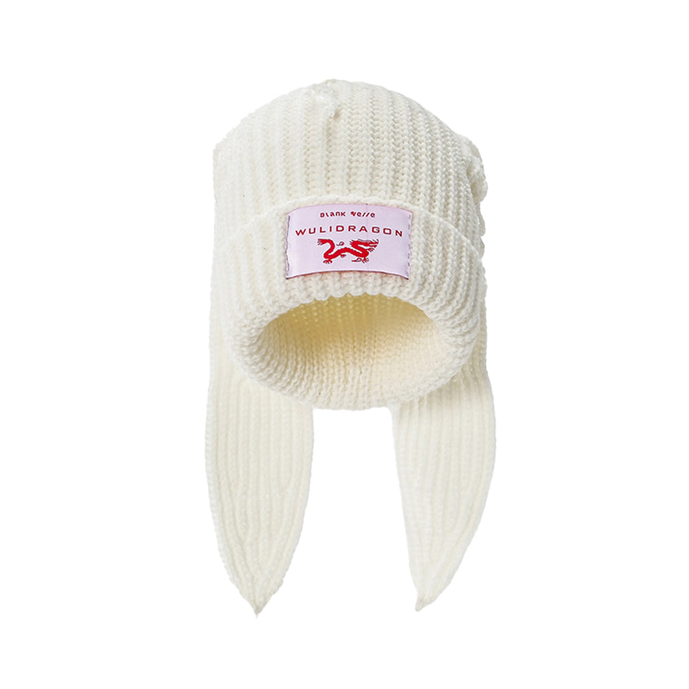 Street Solid Color Rabbit Knitted Hat