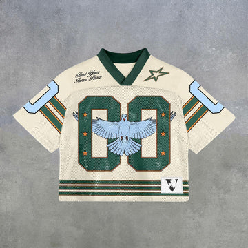 Evokyn Streetwear Vintage Mesh Jersey T-Shirt