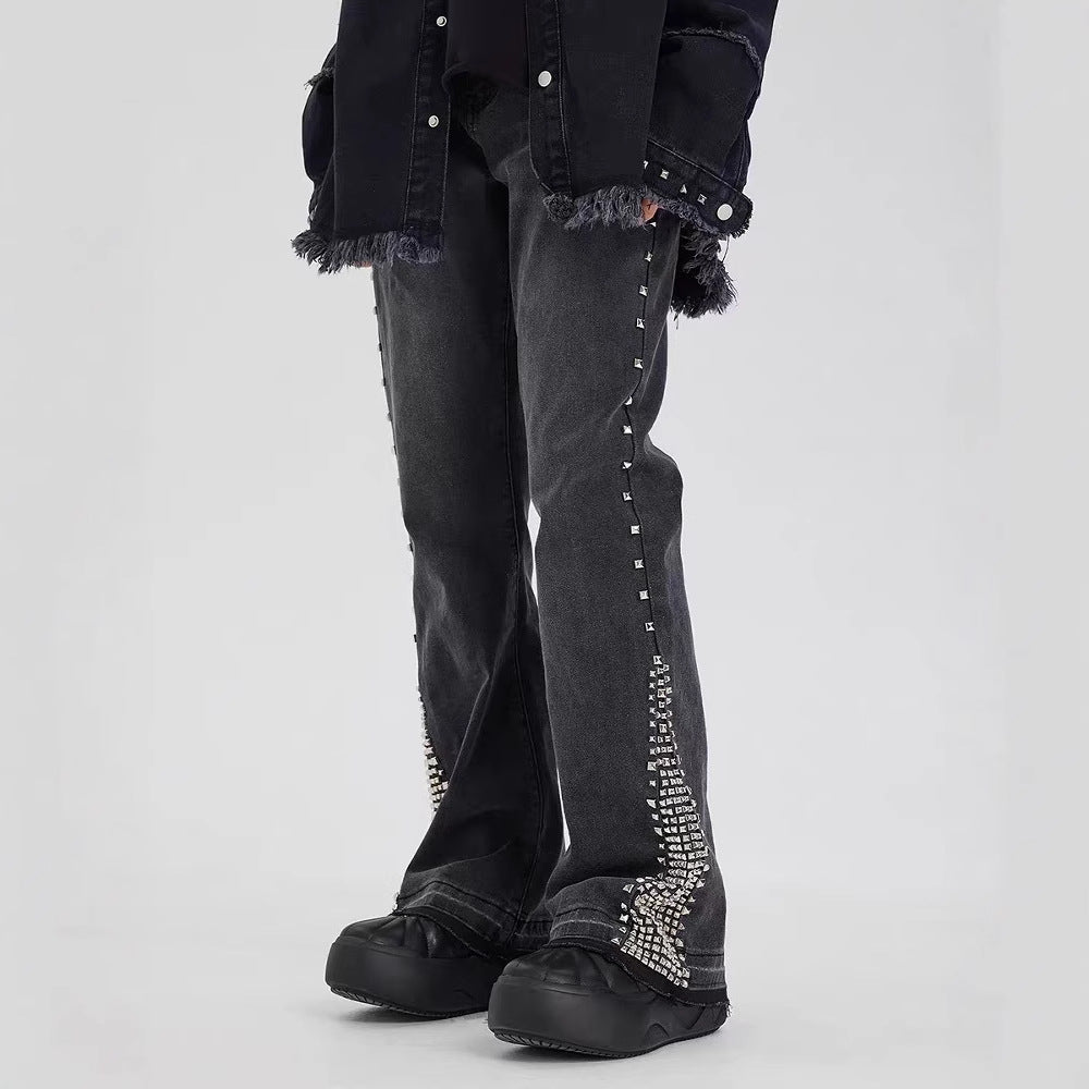 LoopStone Midnight Rivet Flare Jeans
