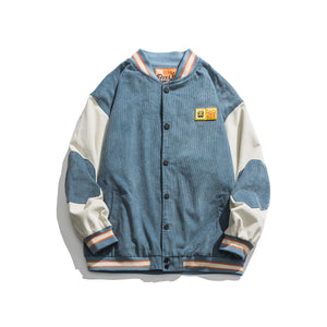 Urban Patchwork Distressed Varsity Jacket