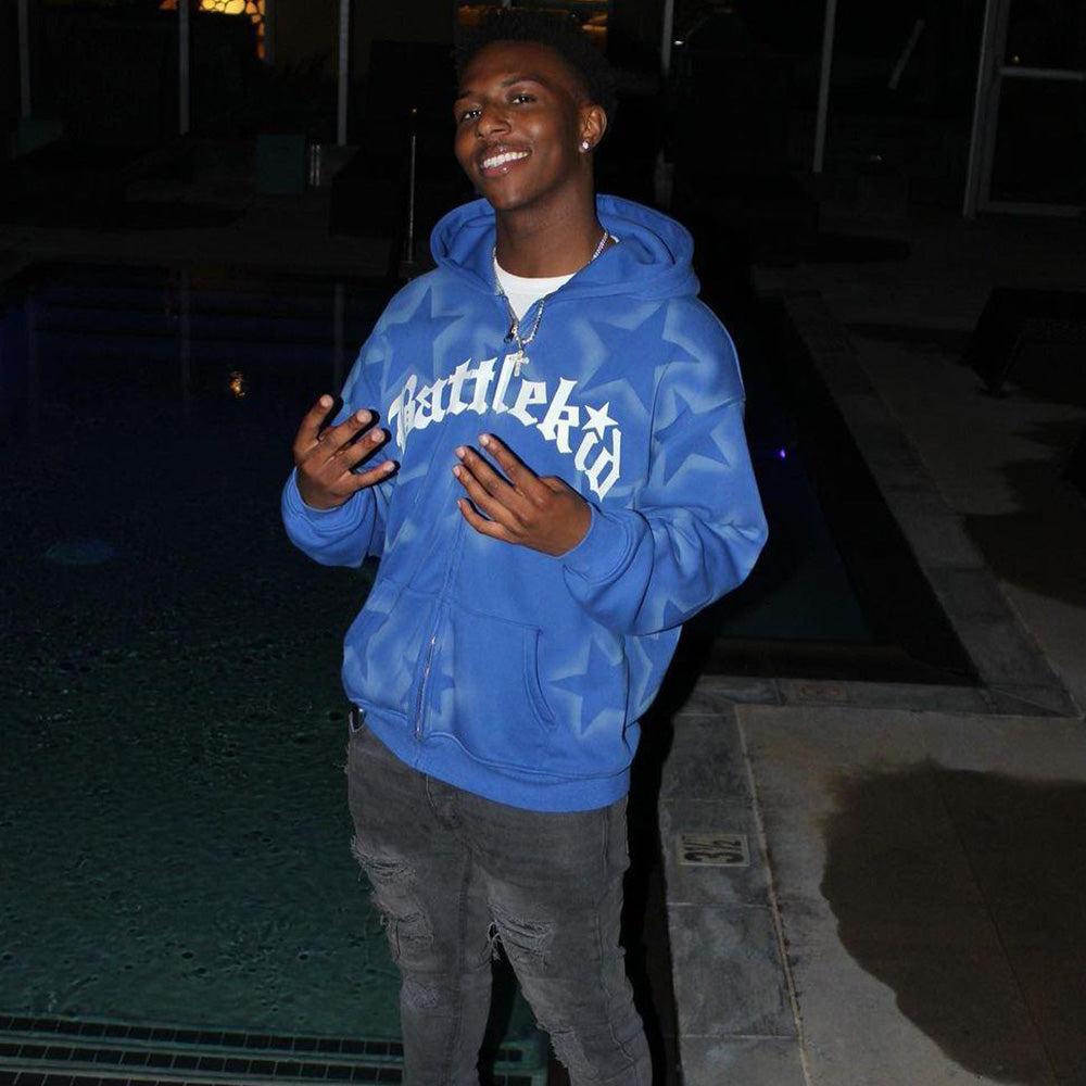 Punk Star Print Hoodie