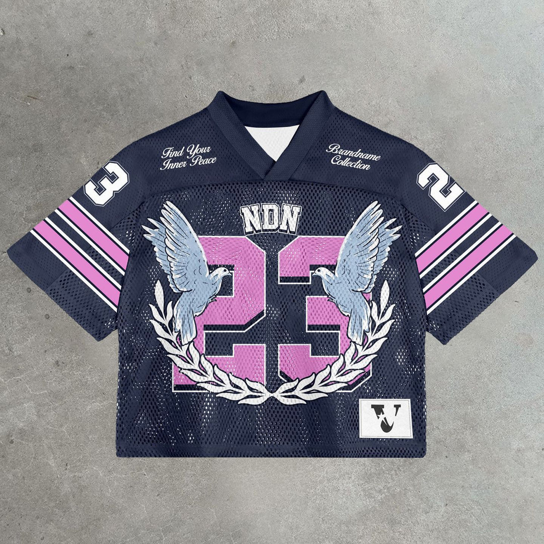Evokyn Streetwear Vintage Mesh Jersey T-Shirt