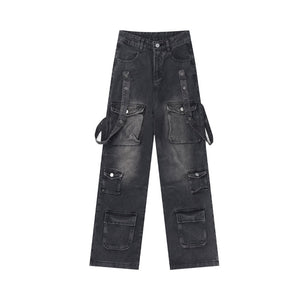 BAGGOUT Multi Pockets Baggy Cargo Jeans