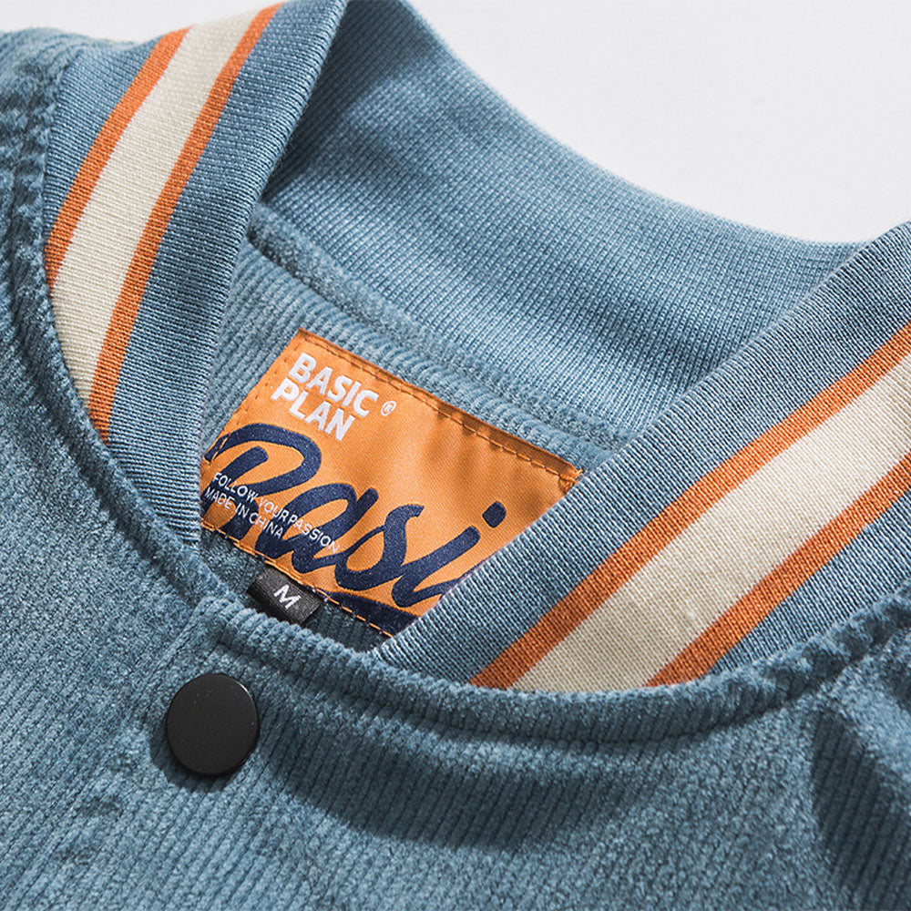 Urban Patchwork Distressed Varsity Jacket