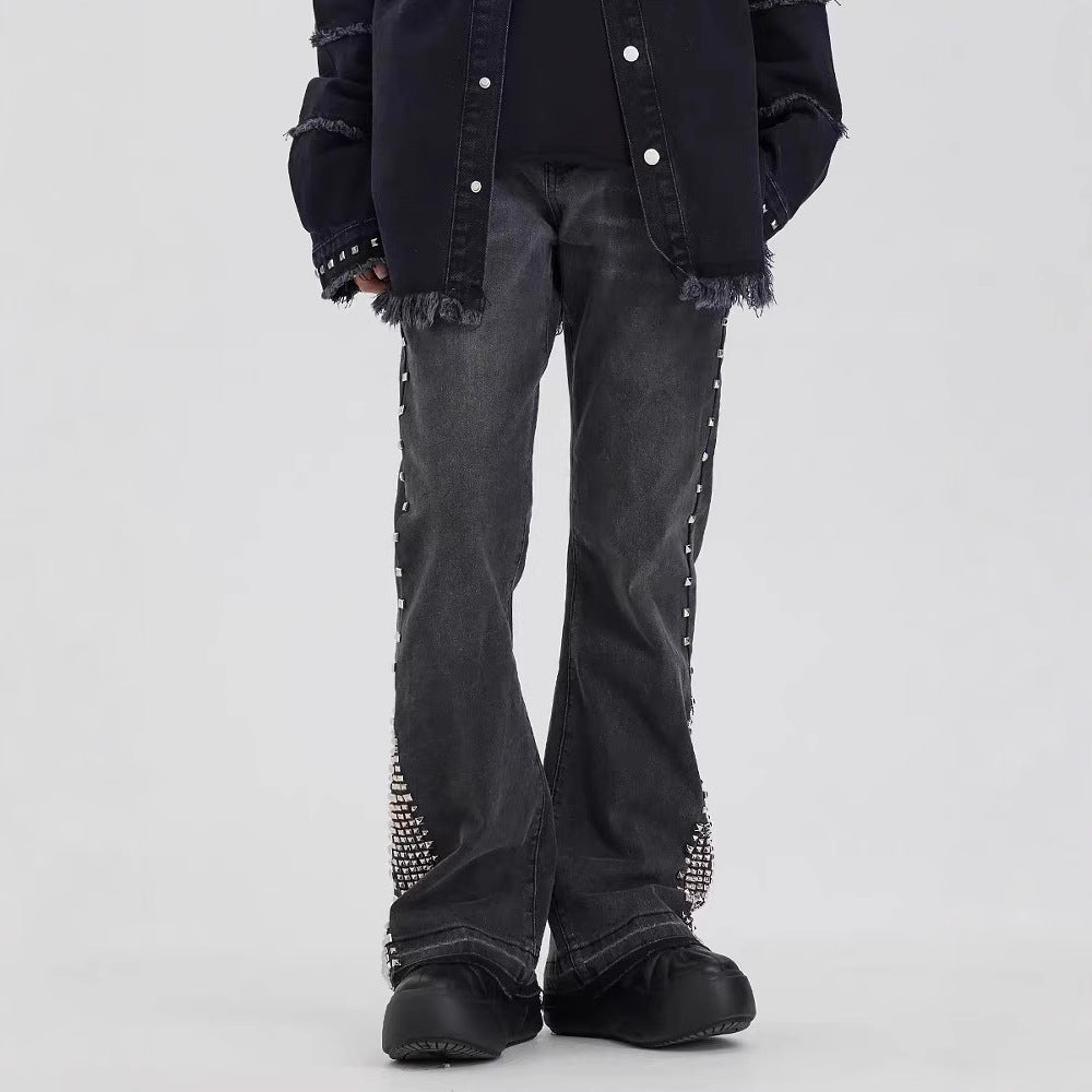 LoopStone Midnight Rivet Flare Jeans