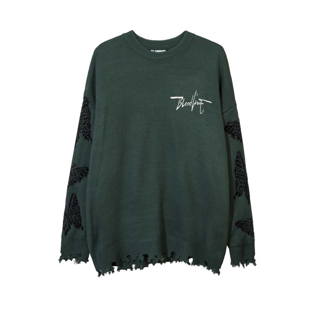 High Street Butterfly Letter Jacquard Sweater