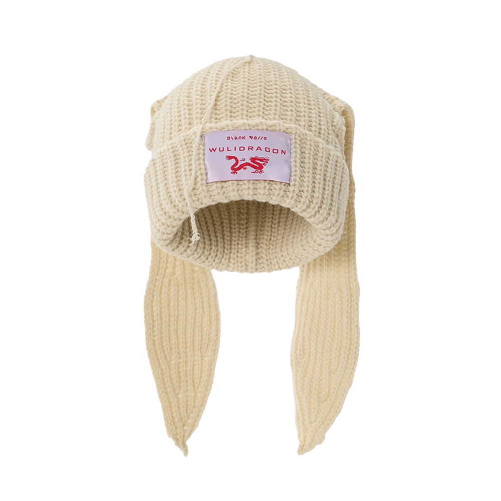 Street Solid Color Rabbit Knitted Hat
