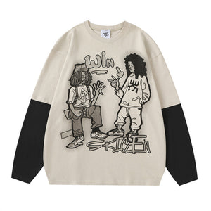 Casual Street Print Sweatshirt