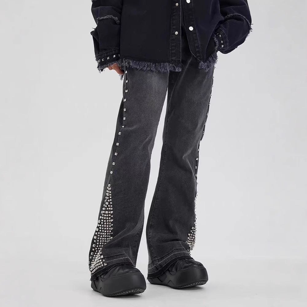 LoopStone Midnight Rivet Flare Jeans