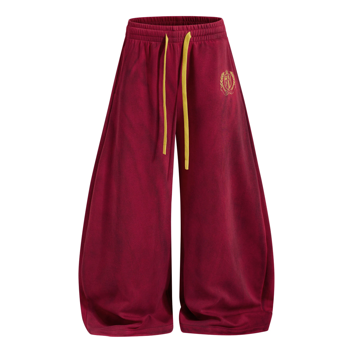 Black AokLok crest wide-leg sweatpants