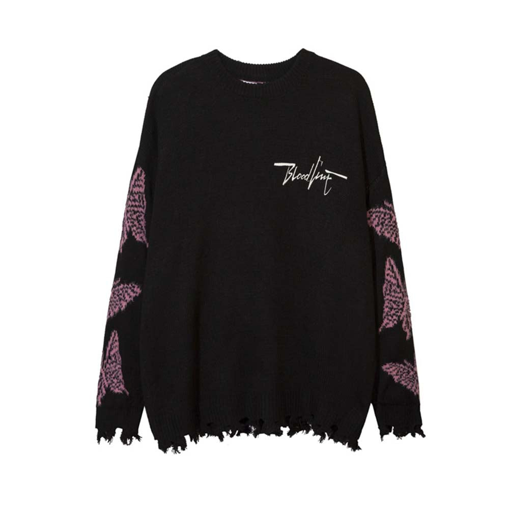 High Street Butterfly Letter Jacquard Sweater