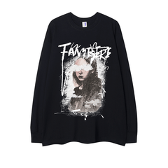 Street Philanthropist Portrait of a blindfolded girl Street Long Sleeves Shirt Details