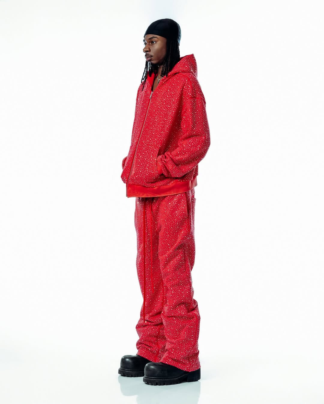 LoopStone Luxury® Hell-Level Handmade Diamond Zipper Hoodie