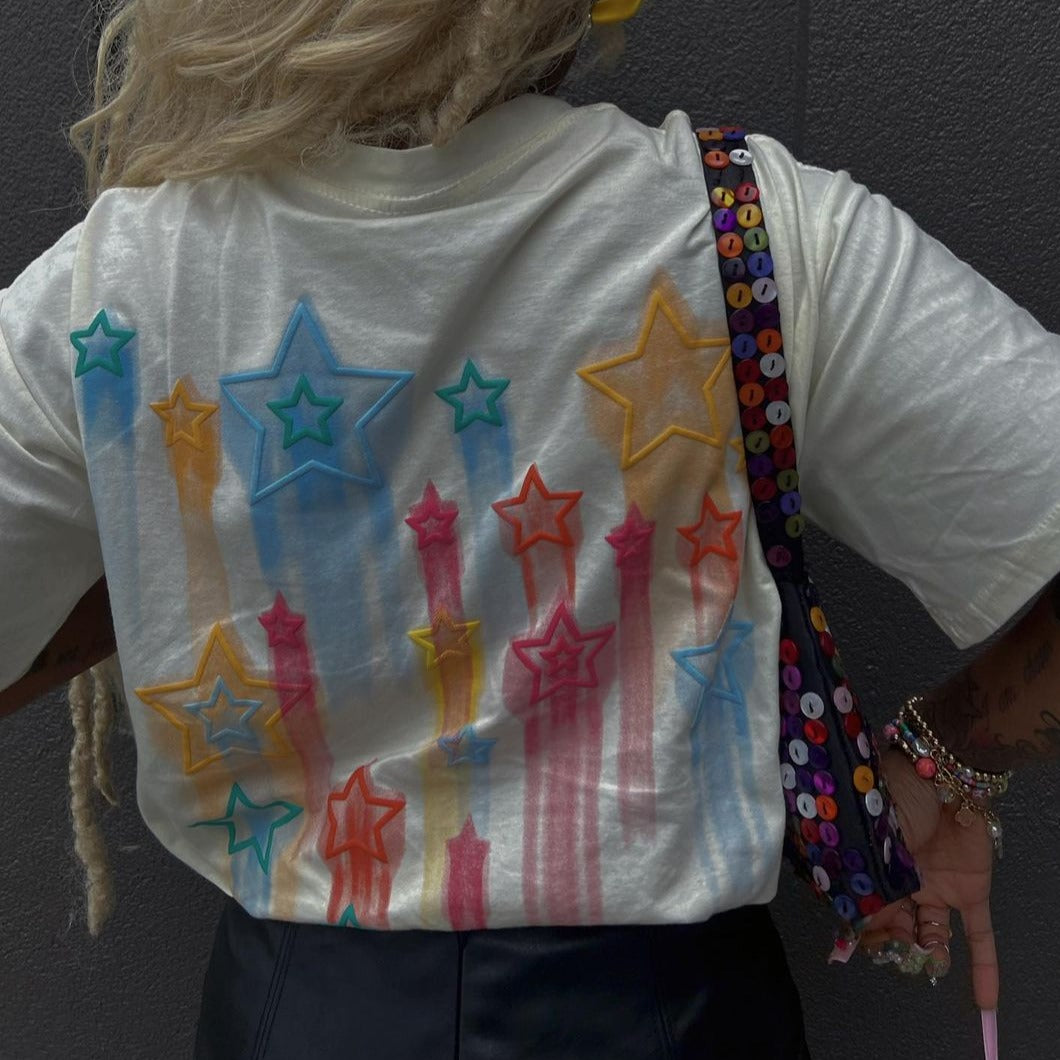 Colorful Pentagram Couple T-shirt