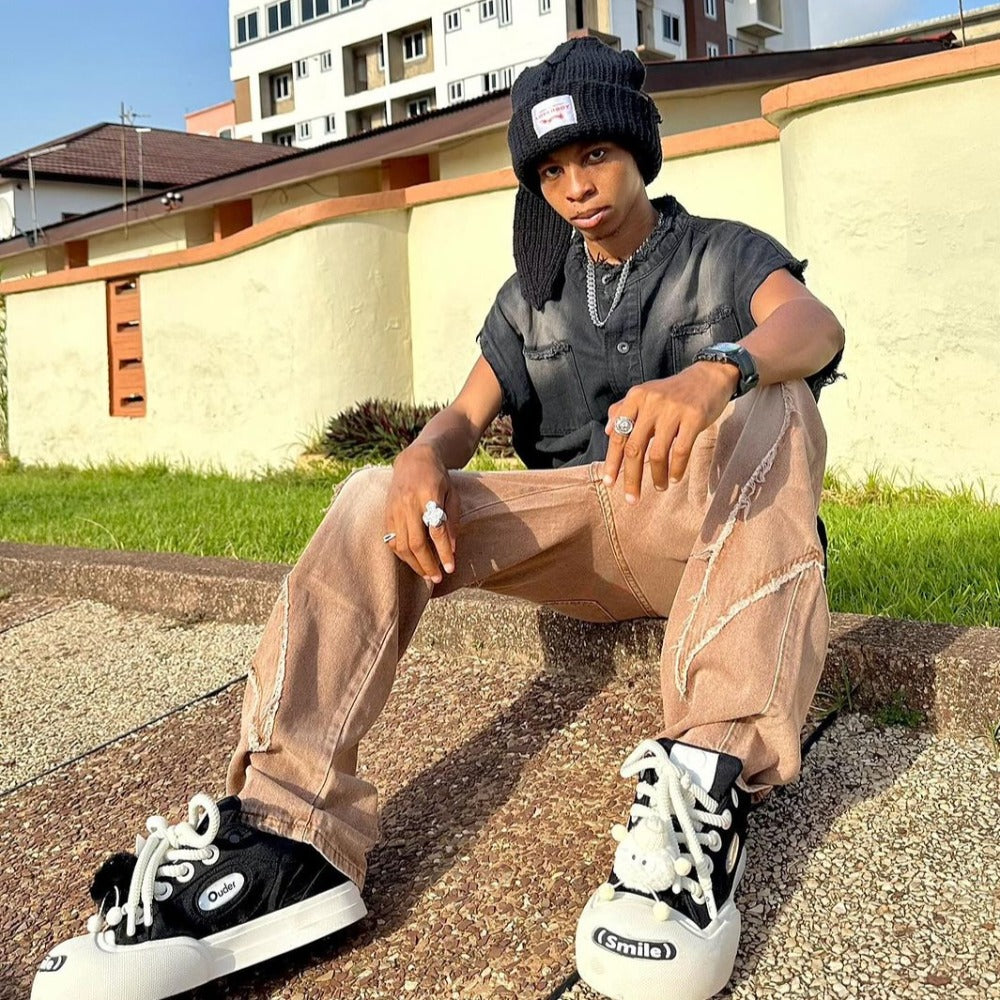 Street Solid Color Rabbit Knitted Hat