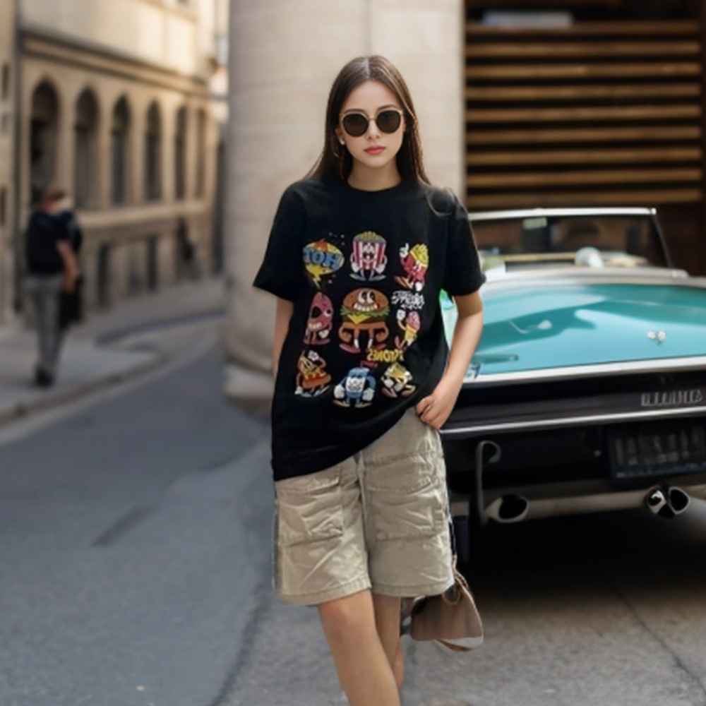 Street Popcorn Pizza T-Shirt
