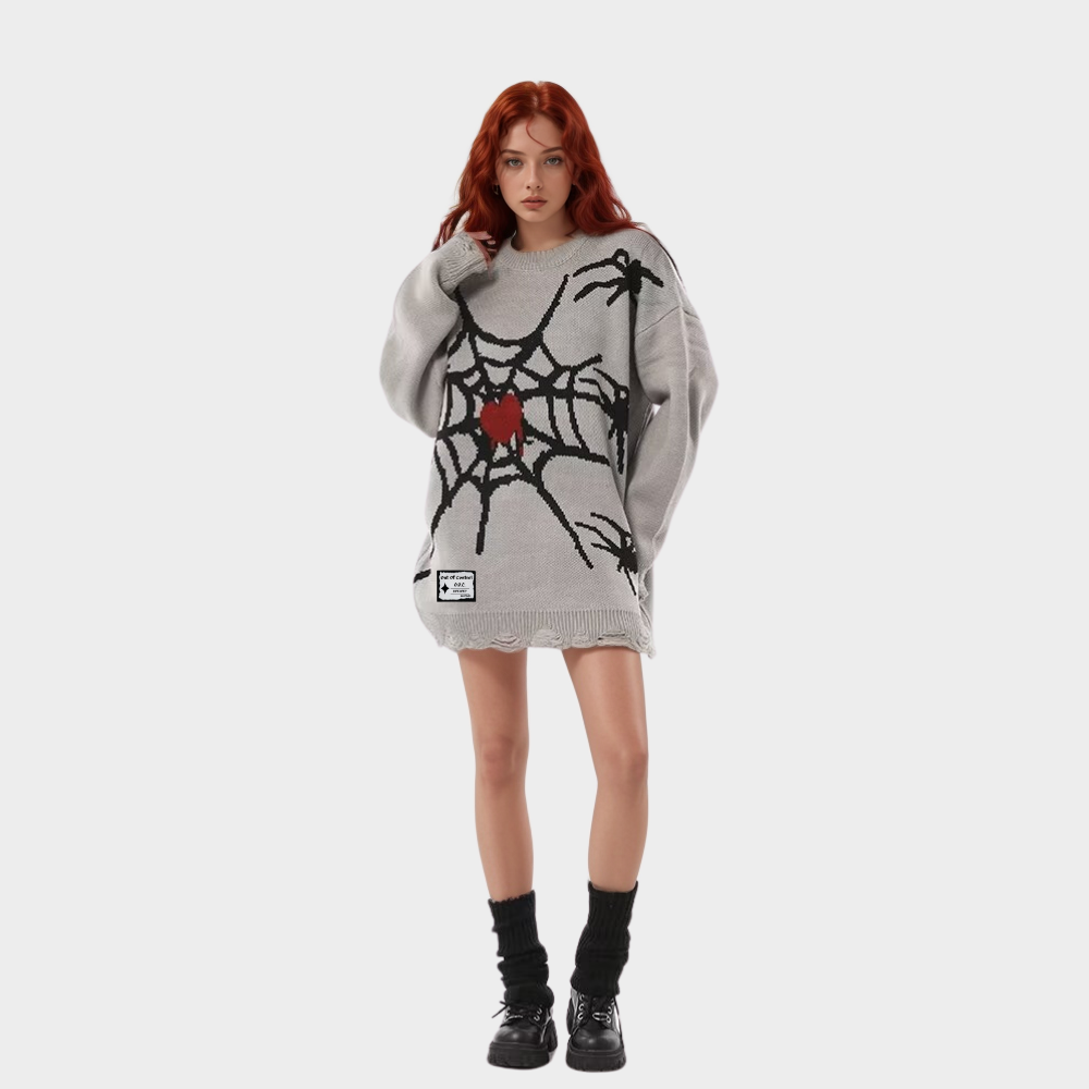 OOC' High Street Retro Spider Loose Knit Sweater