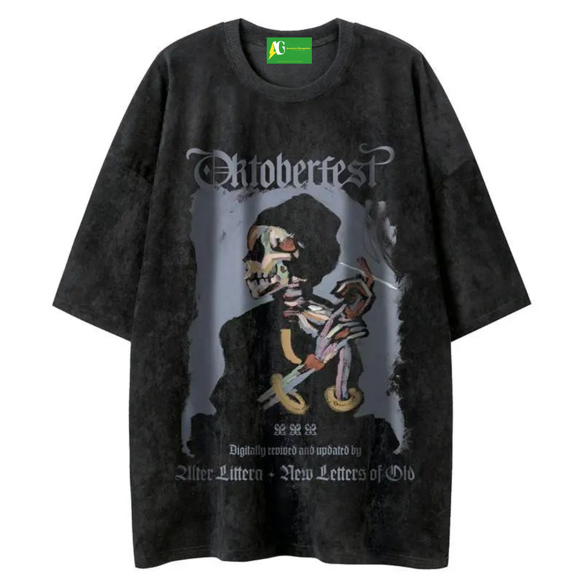 AG Suede American Street Death IS Coming Suede Short Sleeves
