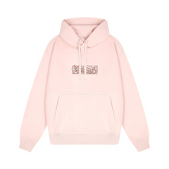 Evokyn Embroidered Cherry Blossom Patch Pink Hoodie Details