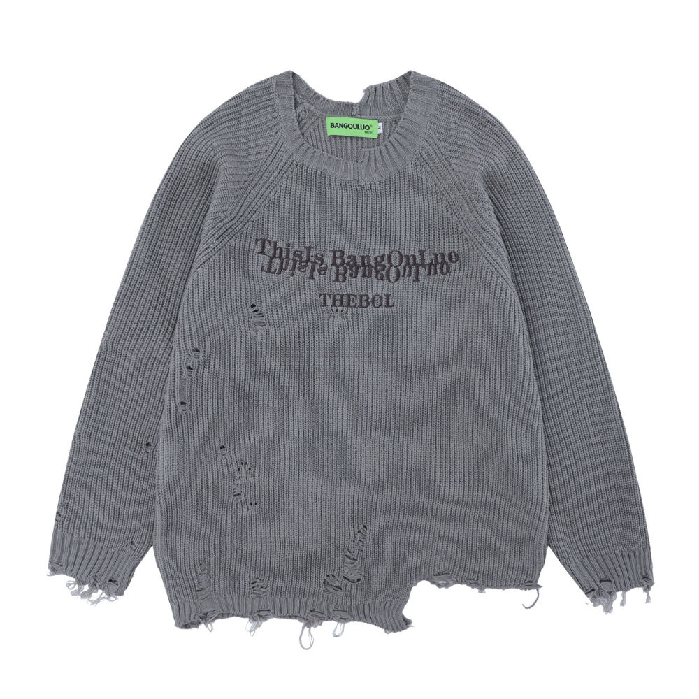 Irregular Cut Solid Sweater