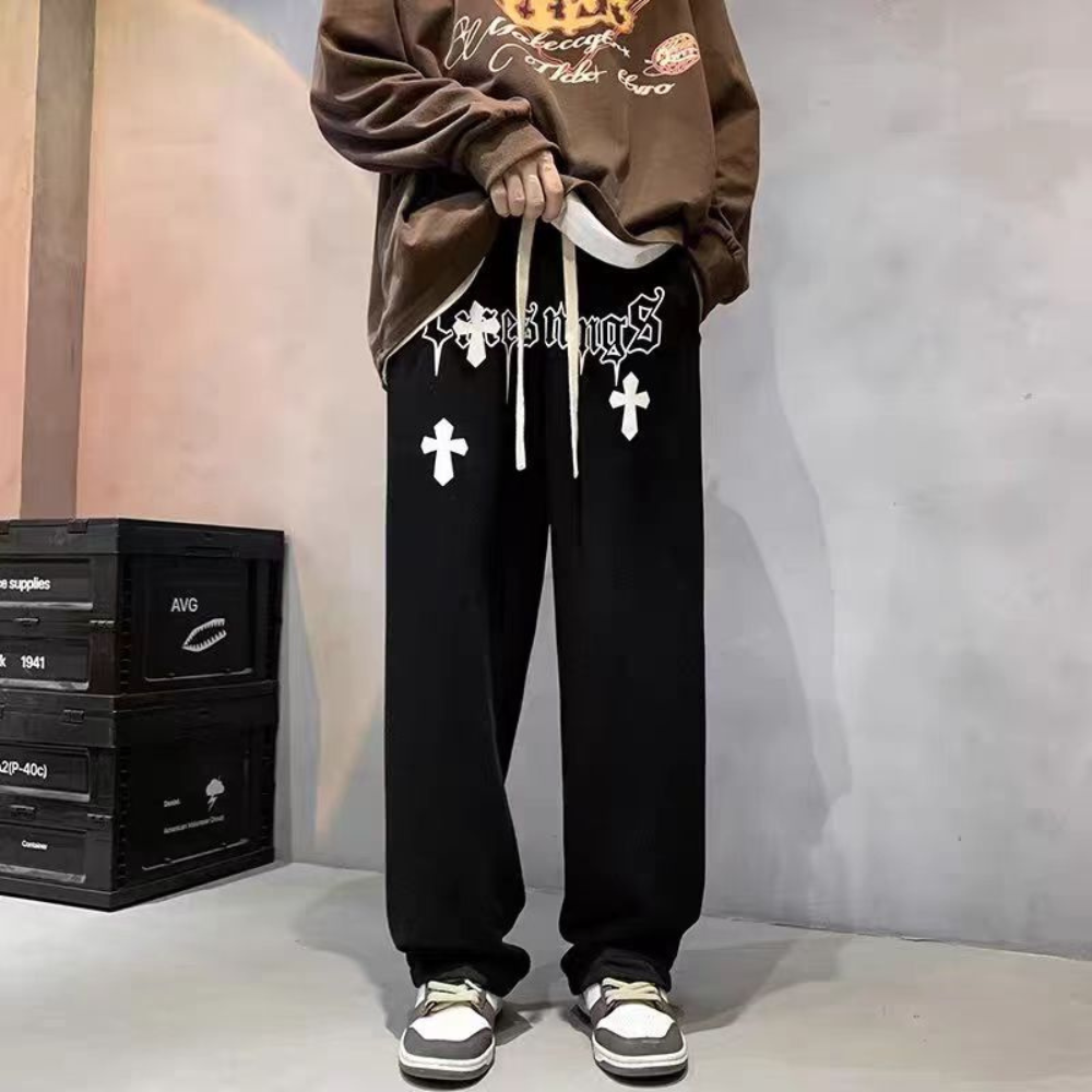 Hip Hop Cross Trendy Alphabet Sweatpants
