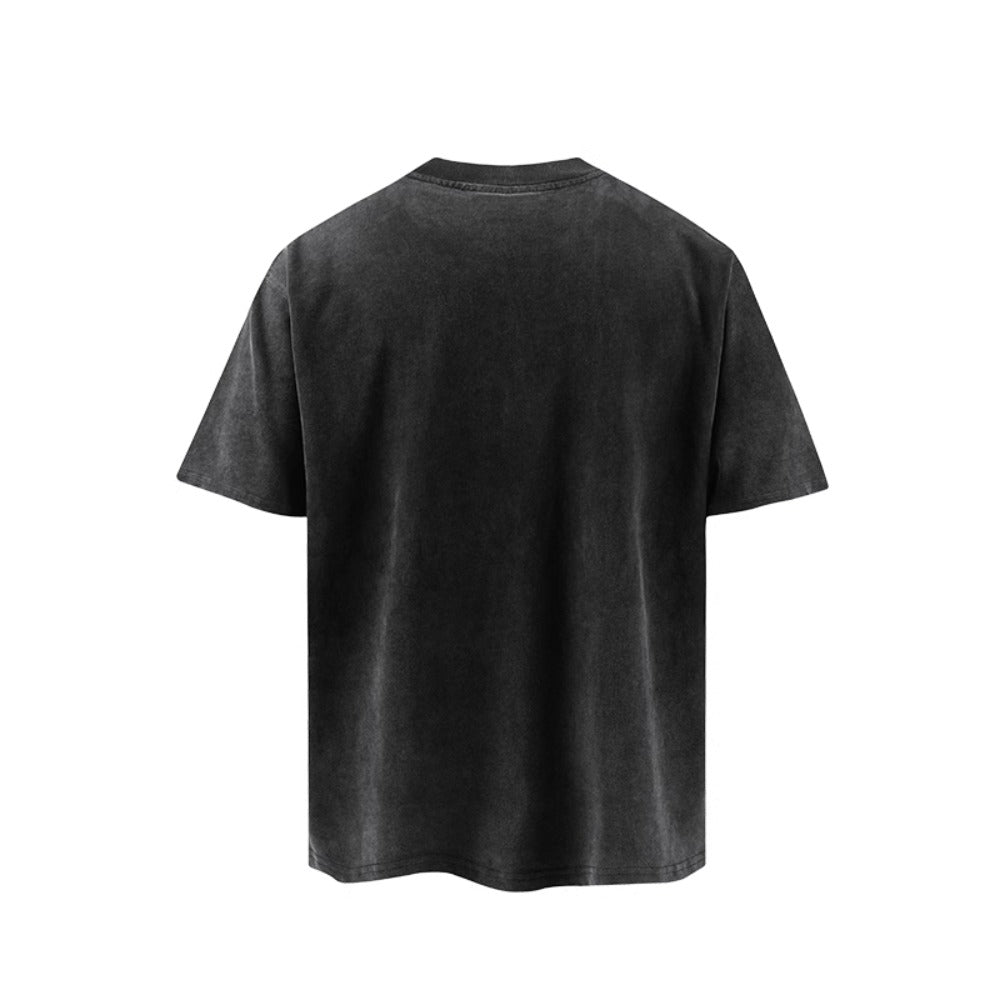 Street Philanthropist Short Sleeve T-Shirt Men's High Street Half Sleeve Heavy Top