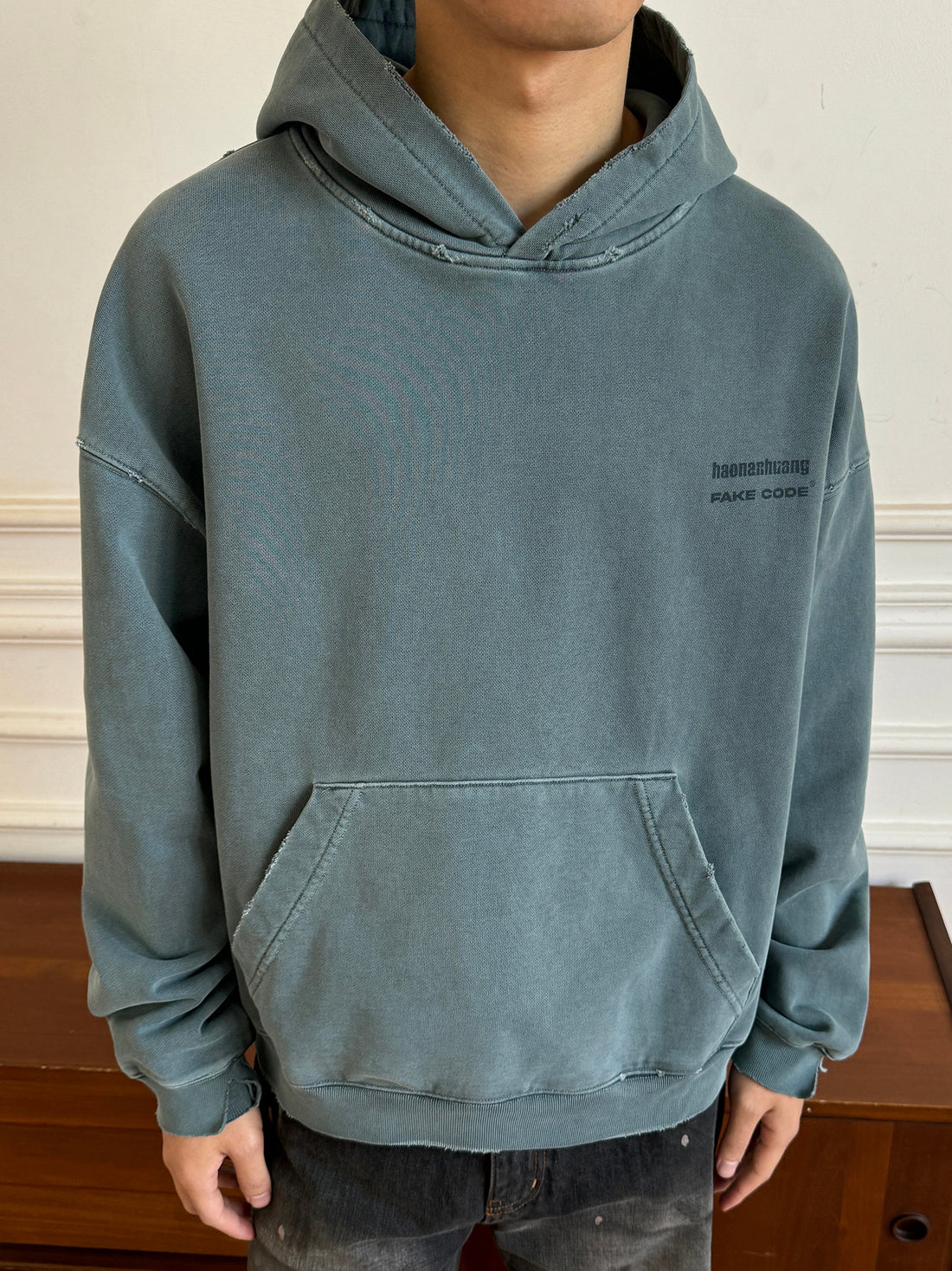 Slate AokLok distressed dye hoodie