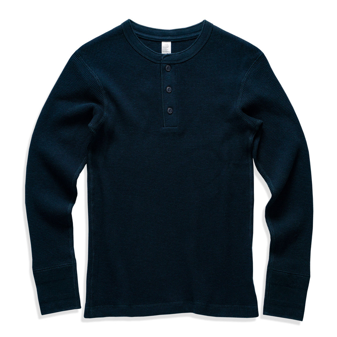 AokLok heavyweight waffle henley, texture