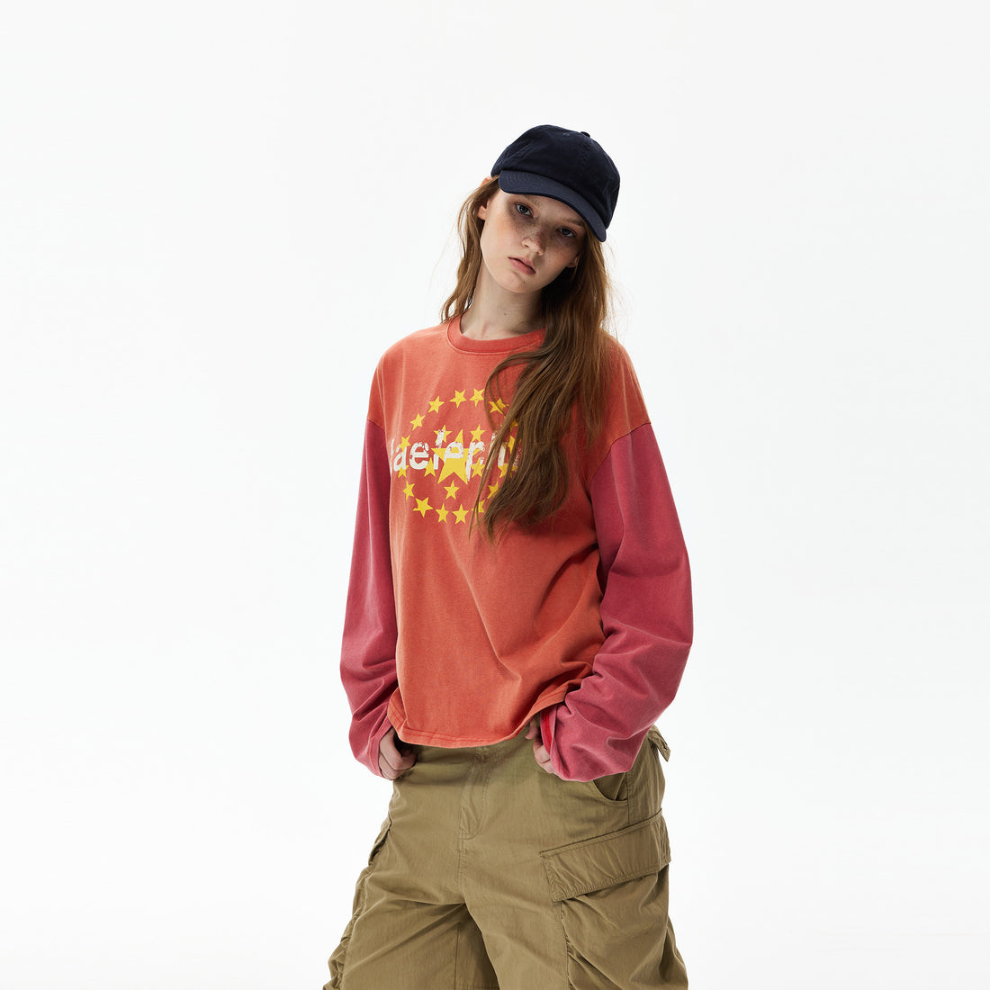 Ink navy AokLok star panel long sleeve