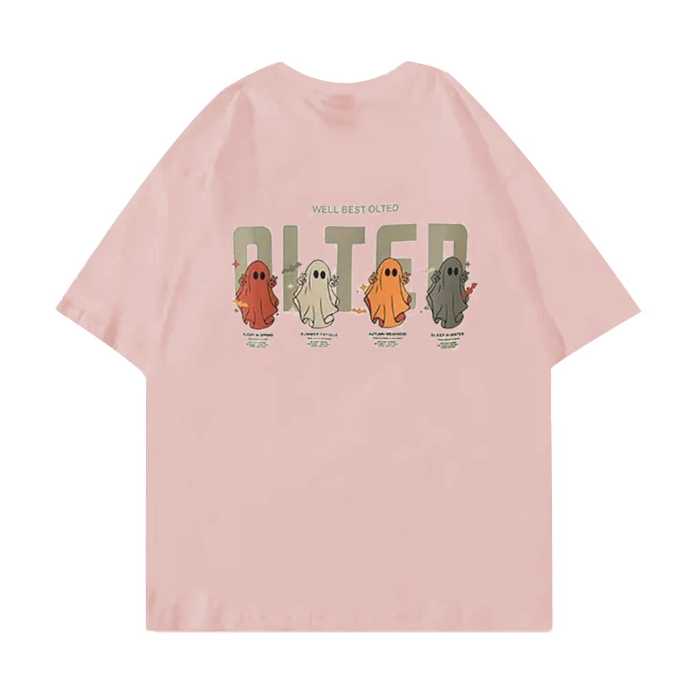 Cartoon Color Ghost Graphic T-shirt