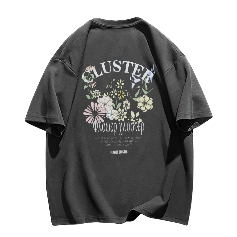 Simple Flower Letters T-Shirt