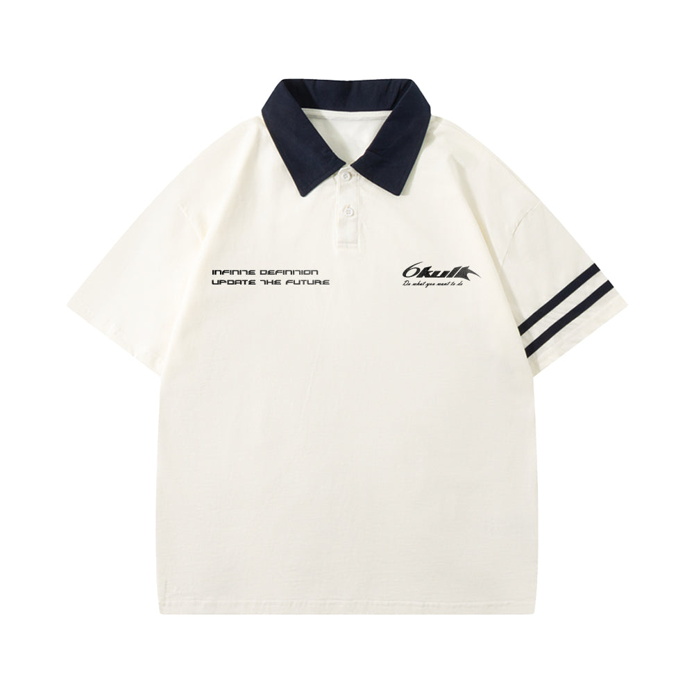6Kull Retro Brand Logo Polo Shirt