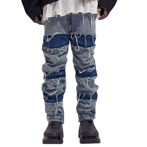 Hip Hop Deconstructed Patchwork Jeans