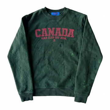 AOKLOK® Canada War Club Crewneck – Washed Military Green