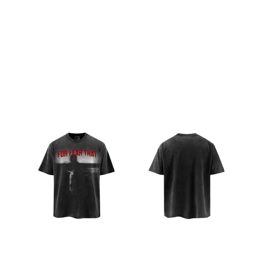 Street Philanthropist Short Sleeve T-Shirt Men's High Street Half Sleeve Heavy Top