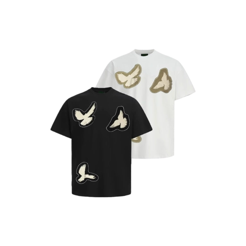 Street Philanthropist Heavy Design Short Sleeve Crew Neck Trendy Versatile Top
