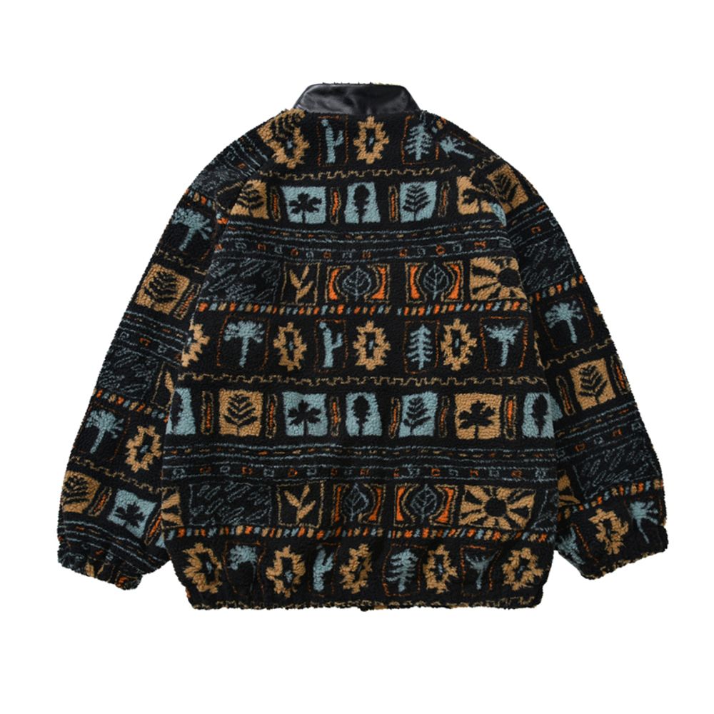 【NOW TREND】Forest Oil Painting Sherpa Coat