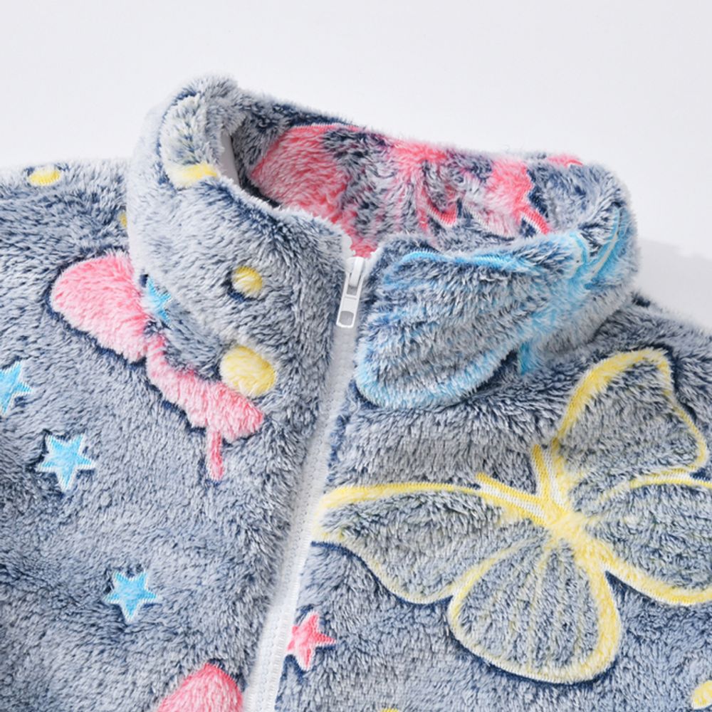【NOW TREND】Butterfly Stars Sherpa Coat